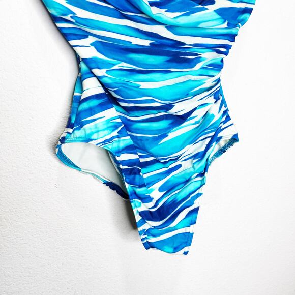 Miraclesuit Escape Blue Ocean Waves One Piece Swimsuit 16 - Picture 4 of 9